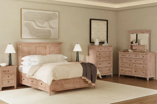 San Mateo 5-Piece Natural King Storage Bedroom Set