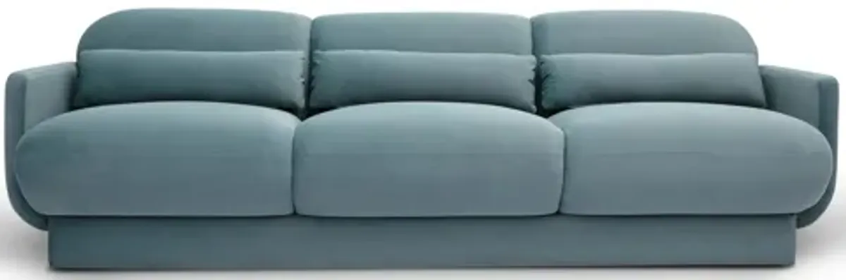 Azalea Powder Blue Velvet Sofa