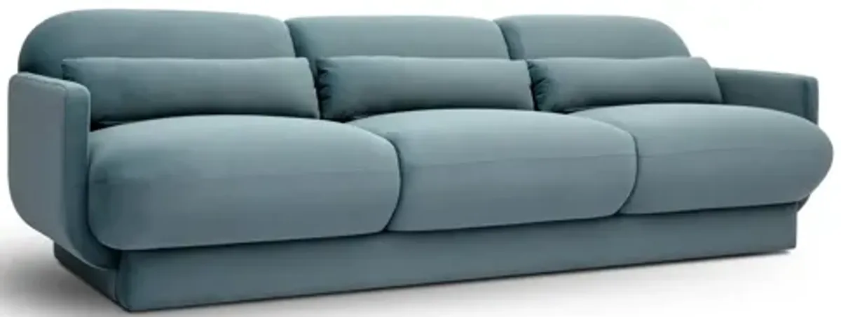 Azalea Powder Blue Velvet Sofa