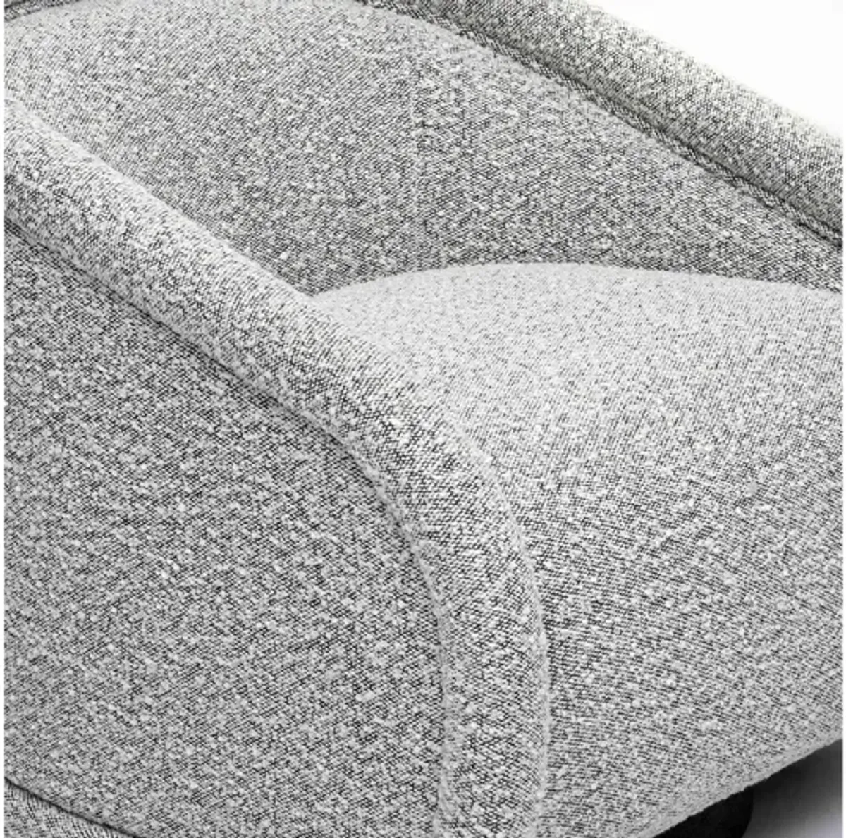 Rory Grey Boucle Swivel Chair