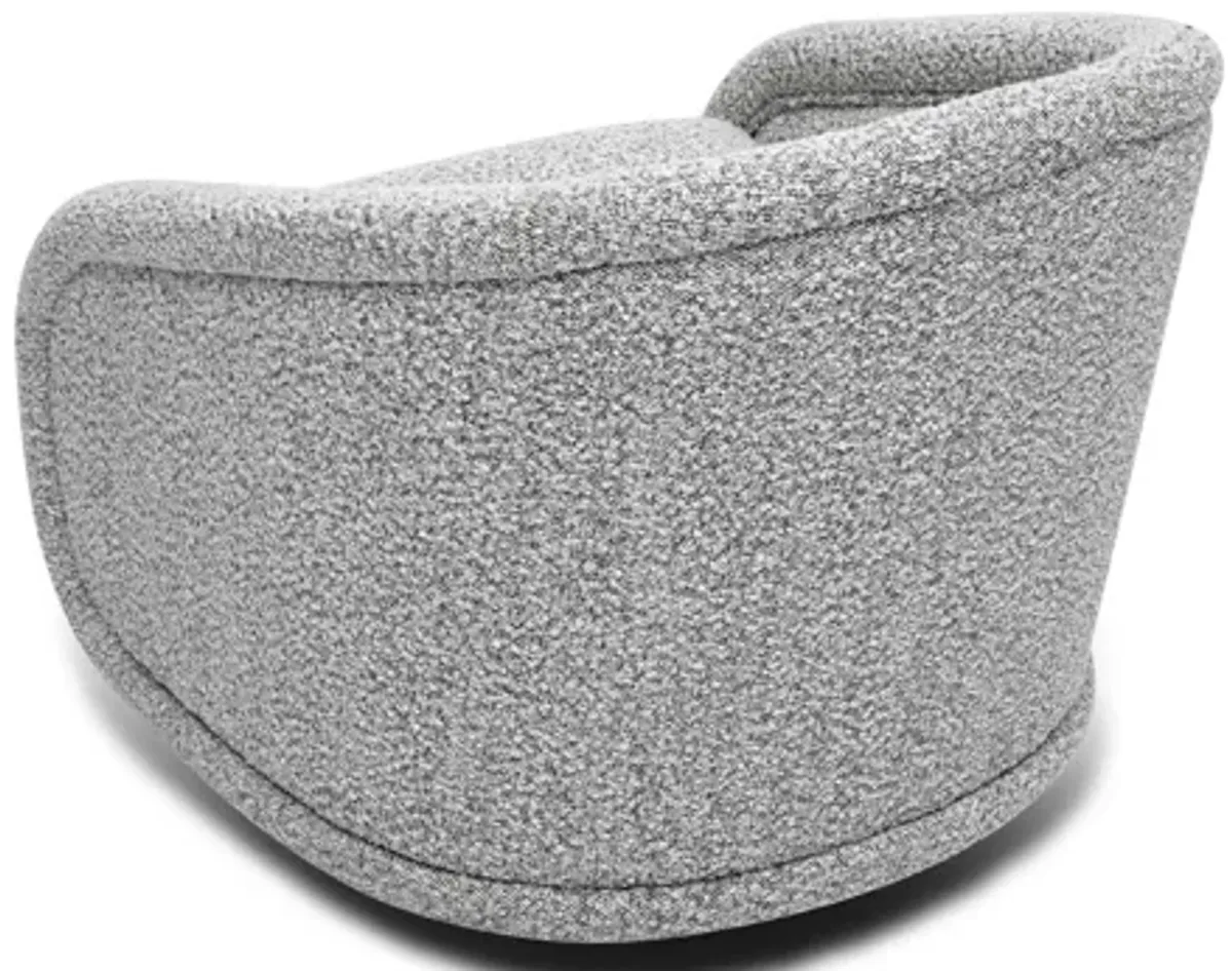 Rory Grey Boucle Swivel Chair