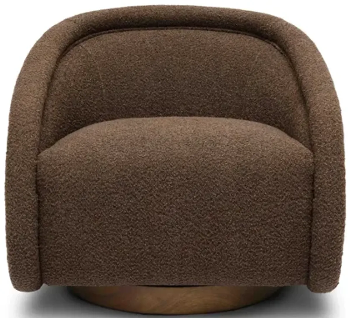 Rory Chocolate Brown Boucle Swivel Chair