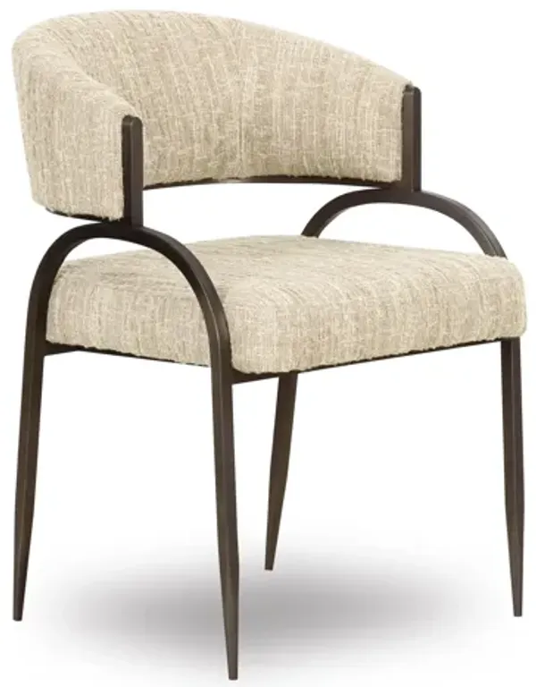 Tatum Cream Textured Performance Boucle Dining Chair