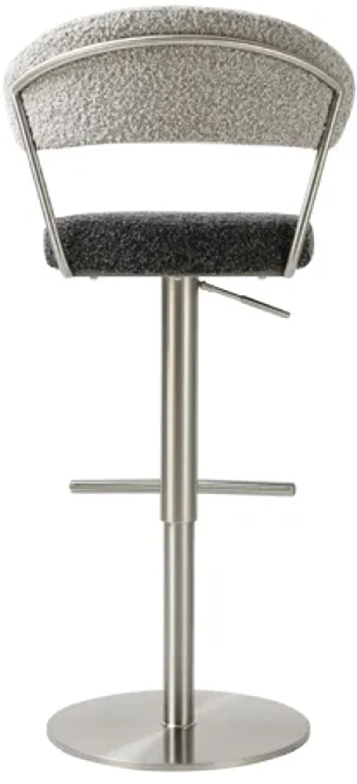 Cosmo Black and Grey Boucle Adjustable Stool