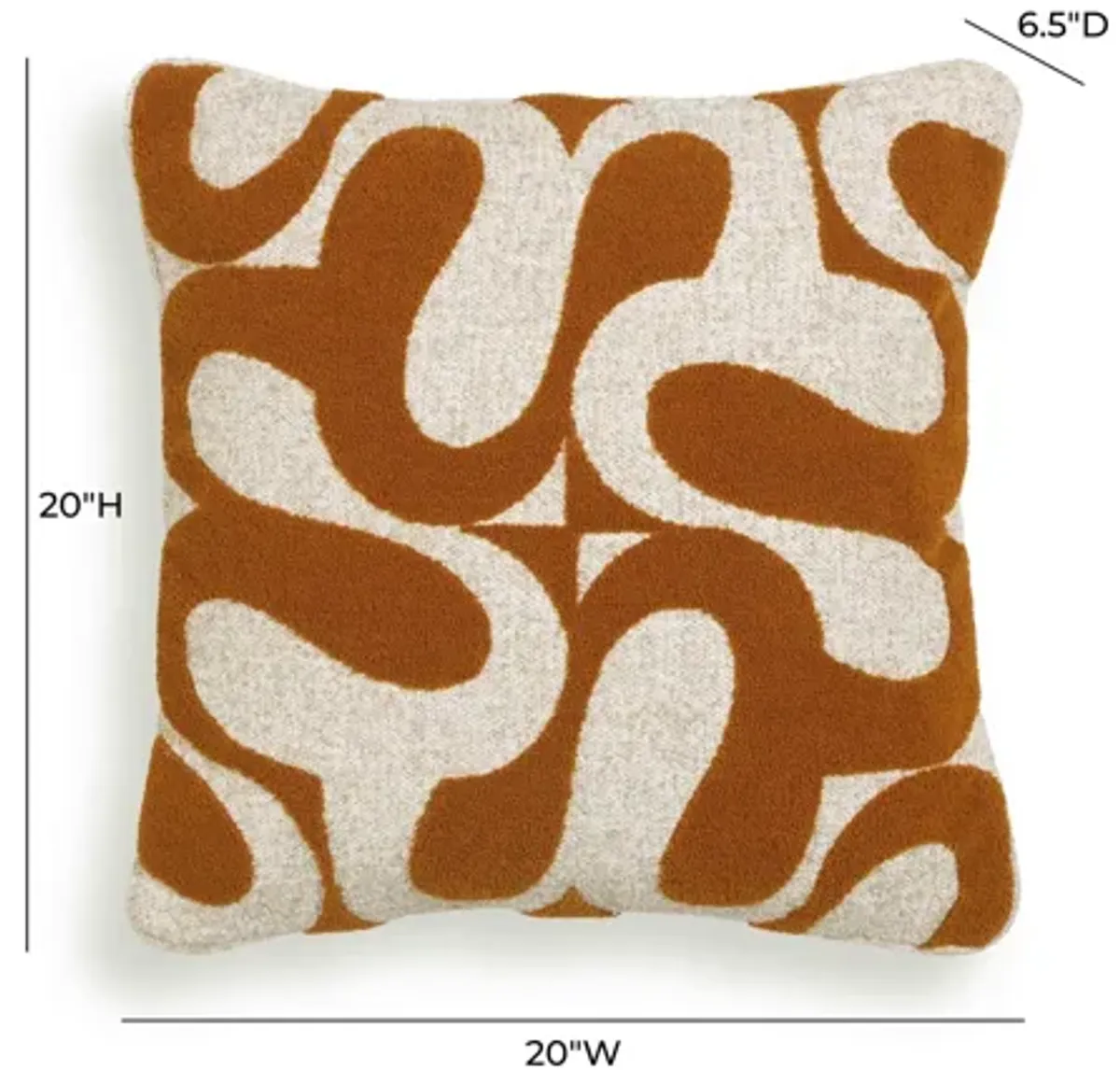 Bonney Rust Orange Boucle Accent Cushion