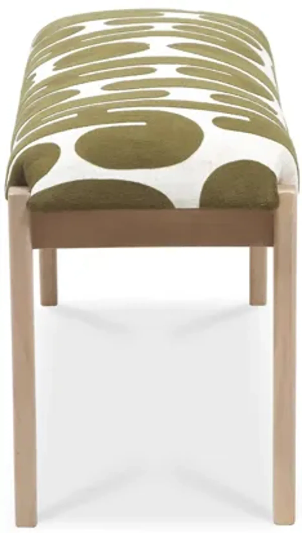 Arielle Olive & White Embroidered Bench