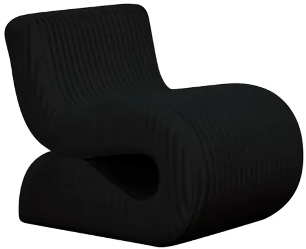 Senna Black Oversized Corduroy Accent Chair