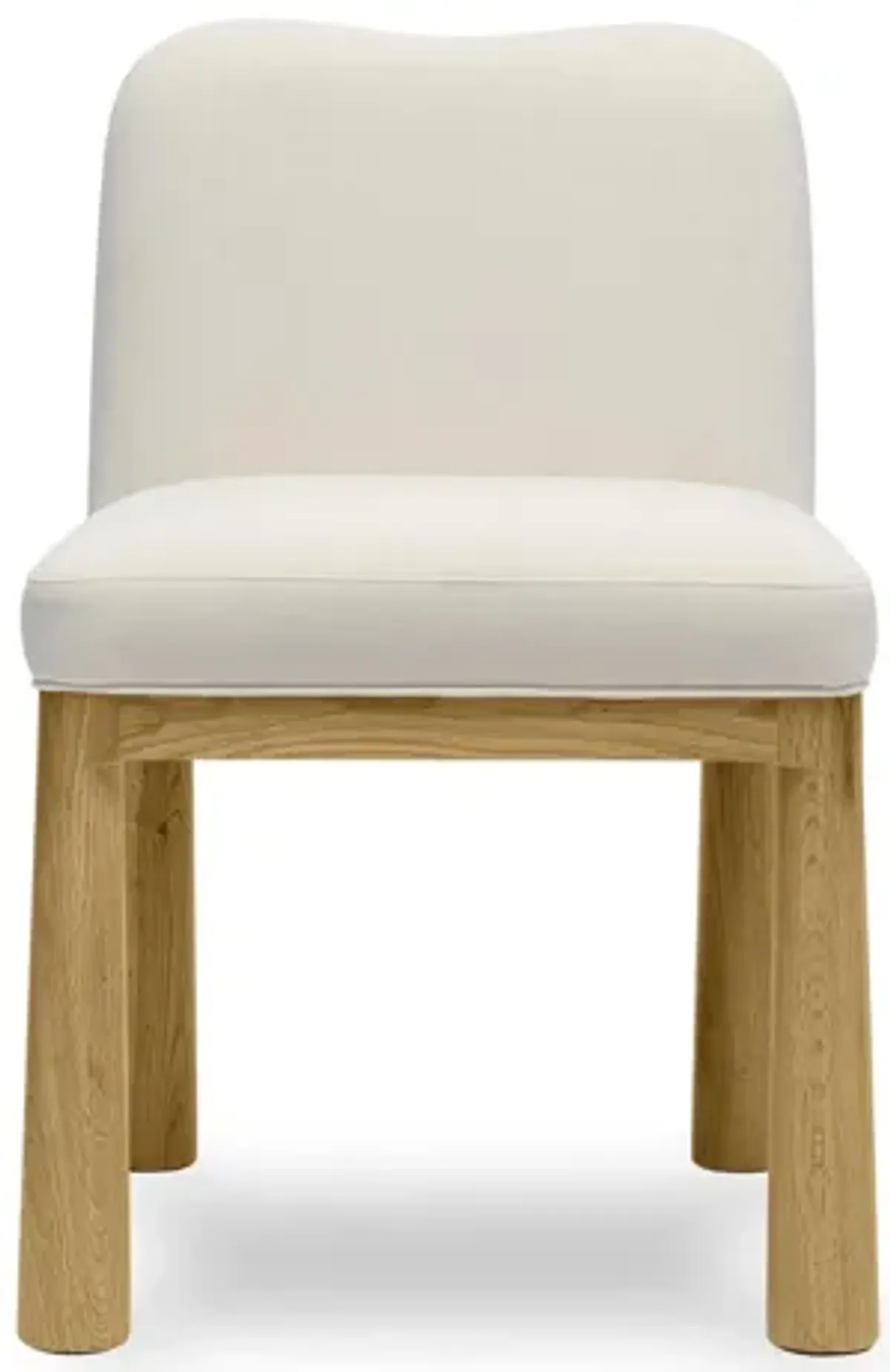Tiara Cream Velvet Oak Dining Chair