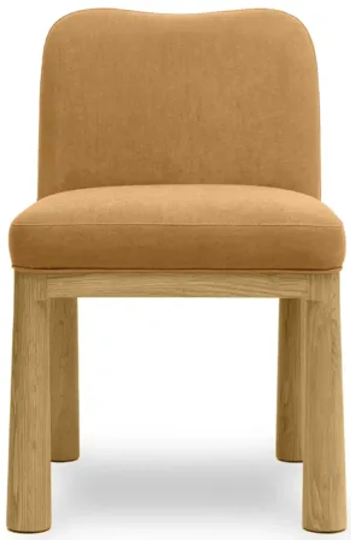 Tiara Cognac Velvet Oak Dining Chair