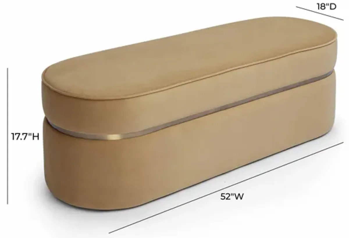 Pomp Honey Velvet Bench