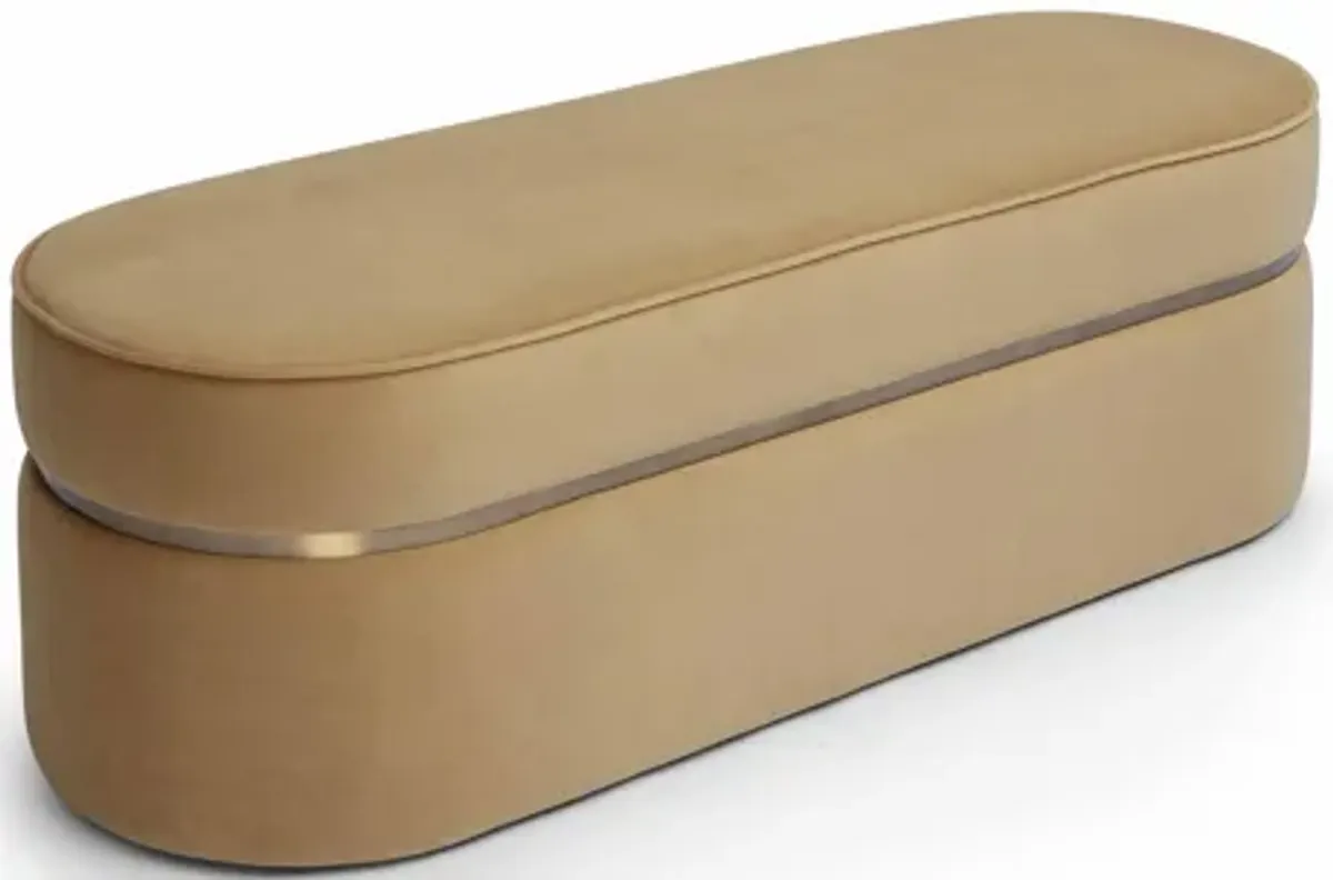 Pomp Honey Velvet Bench