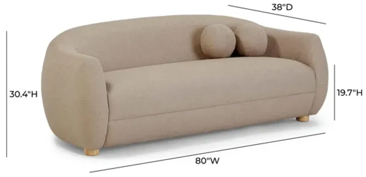 Judy Light Brown Boucle Sofa