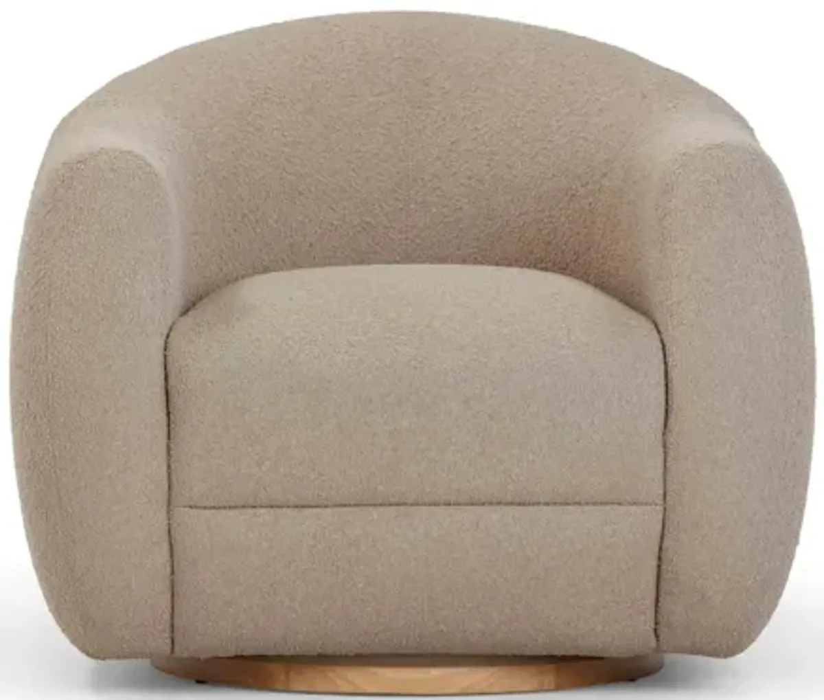 Judy Light Brown Boucle Swivel Chair