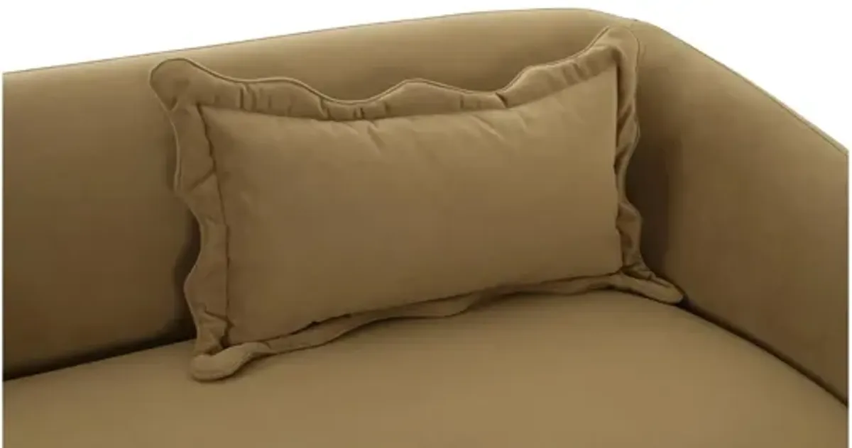 Lou Cafe Au Lait Performance Velvet Sofa