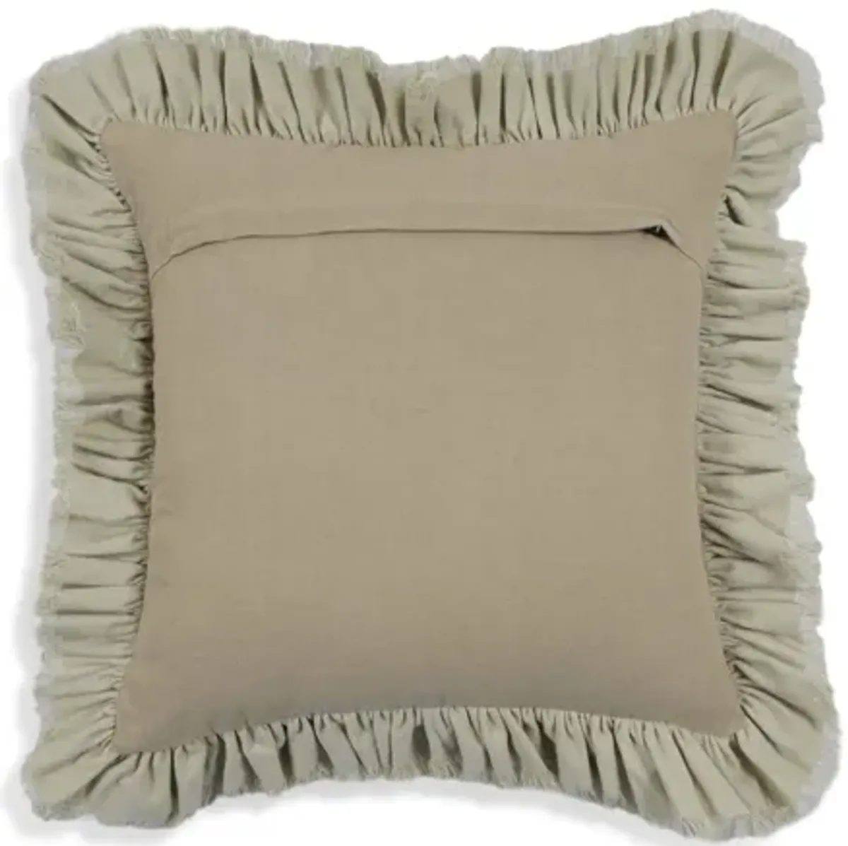 Alessia Distressed Beige Velvet Pillow