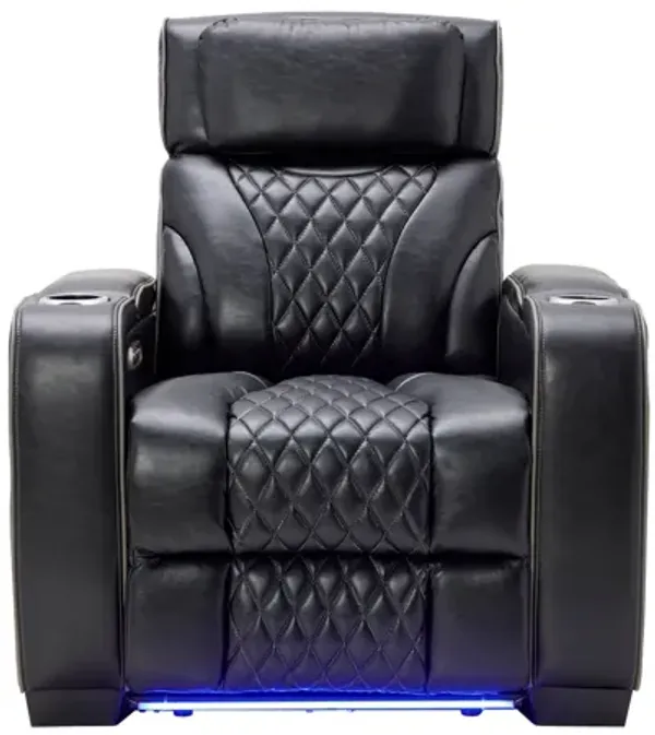 Zodiac Black Dual Power Recliner
