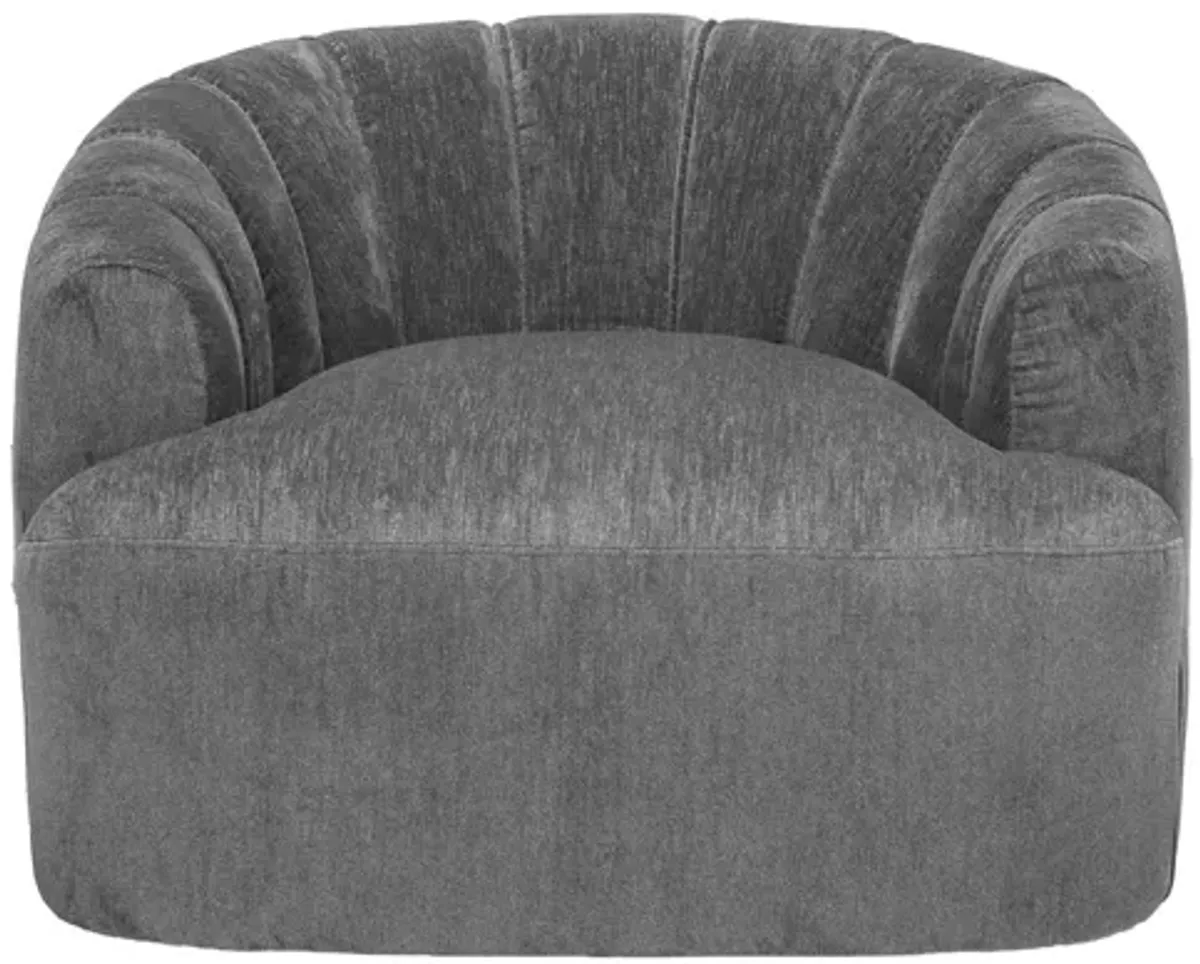 Overnight Grey Swivel Chair
