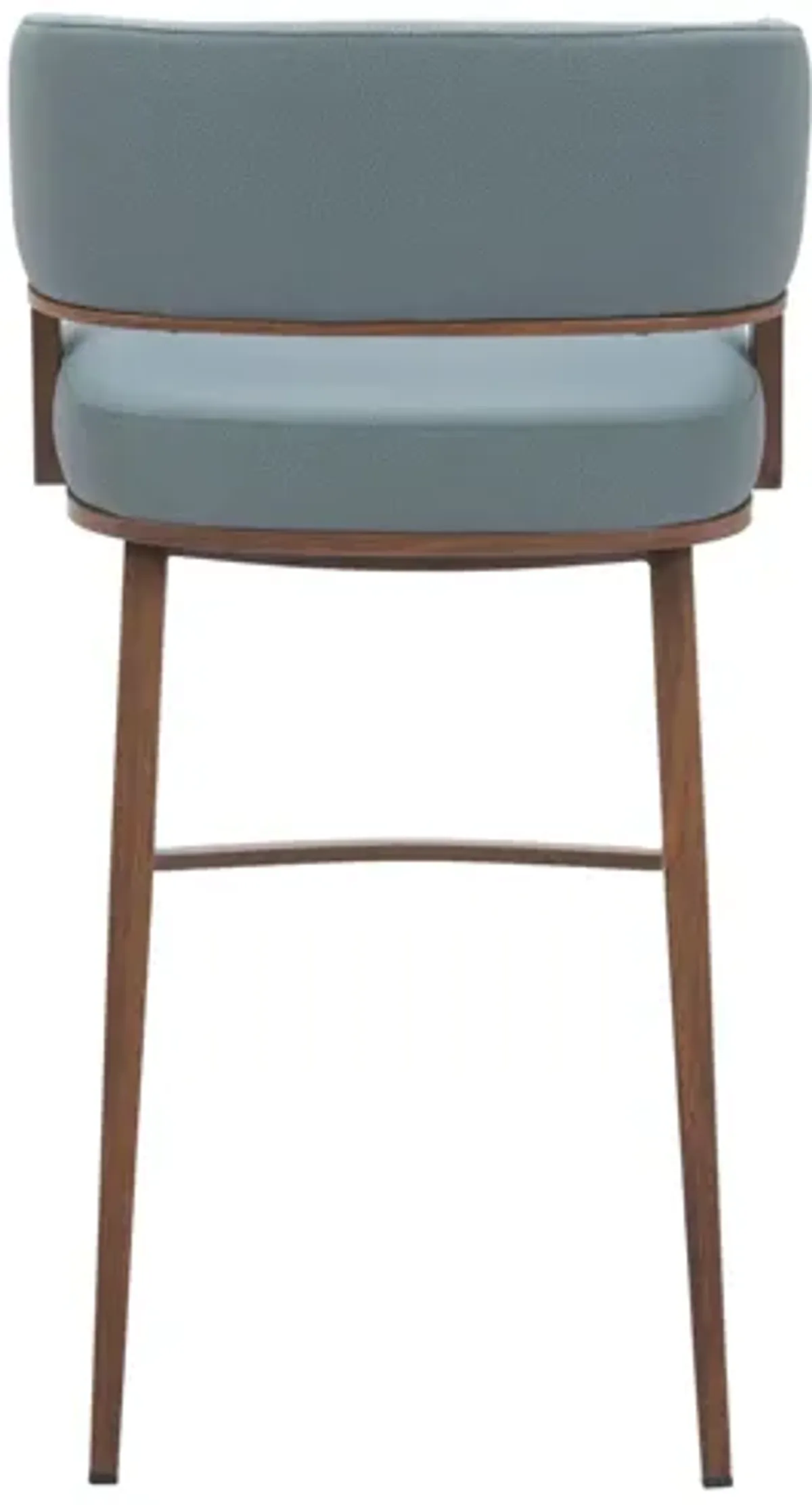 Poise Barstool (Set of 2) Azure Gray & Walnut