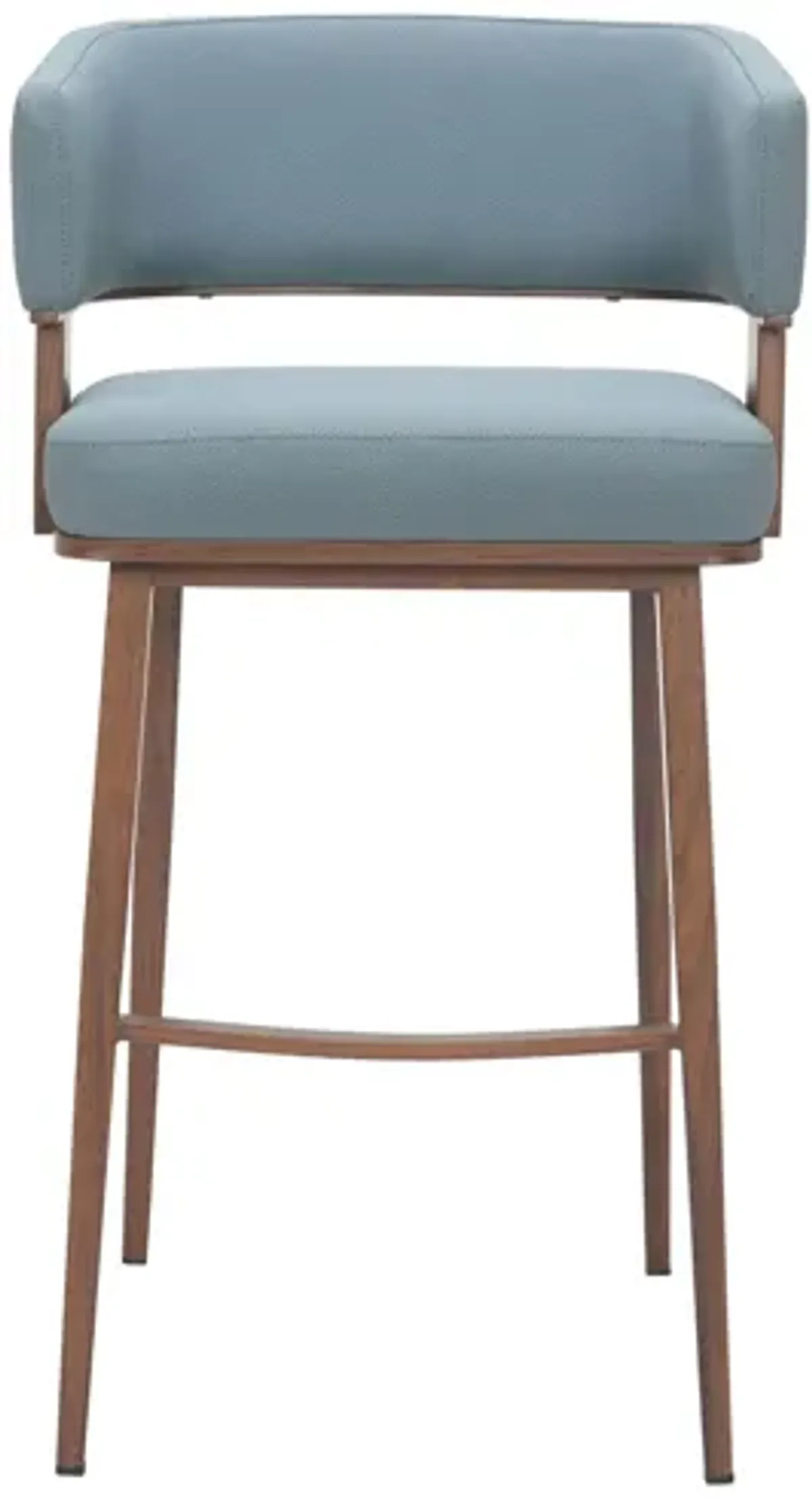 Poise Barstool (Set of 2) Azure Gray & Walnut