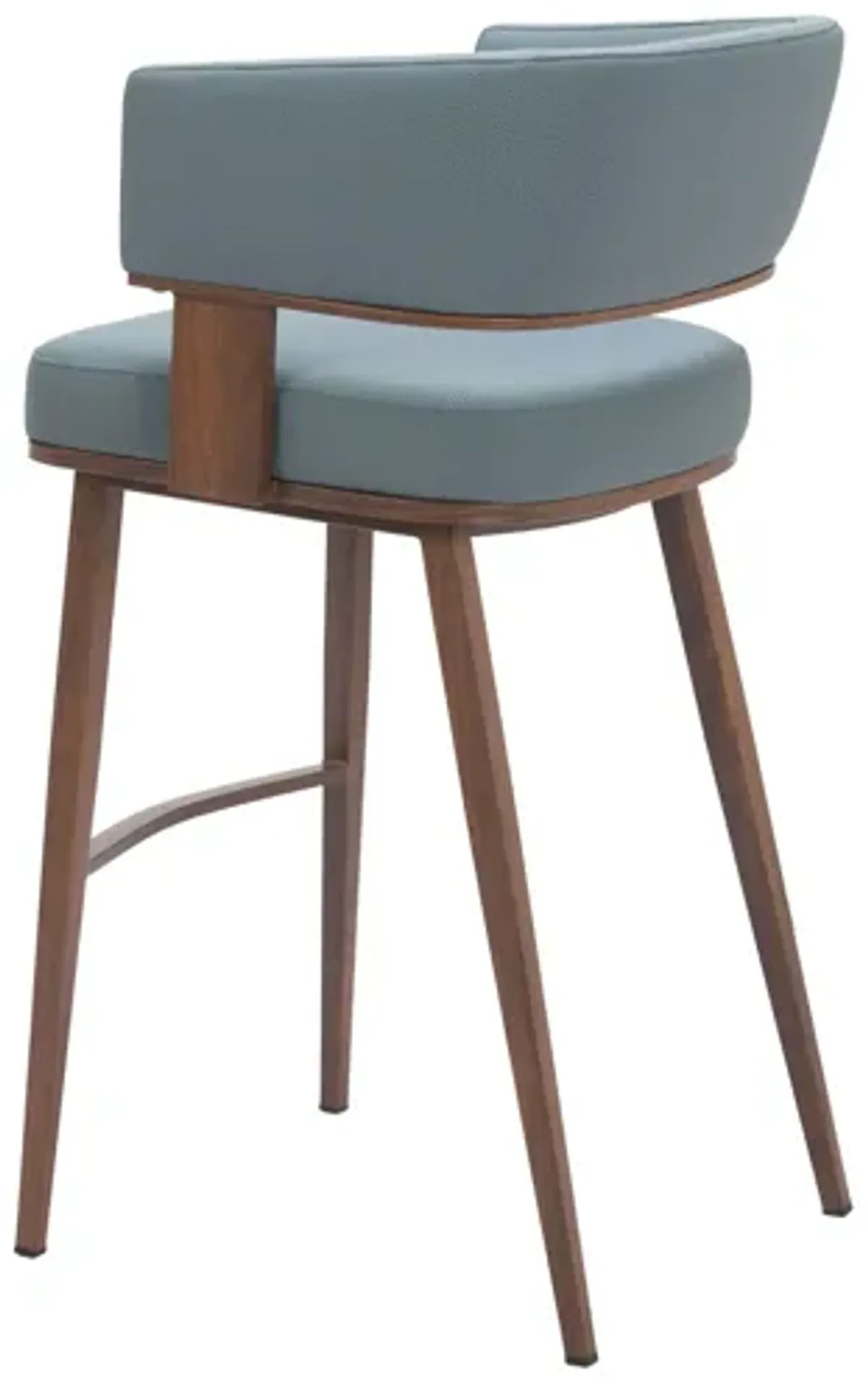 Poise Barstool (Set of 2) Azure Gray & Walnut