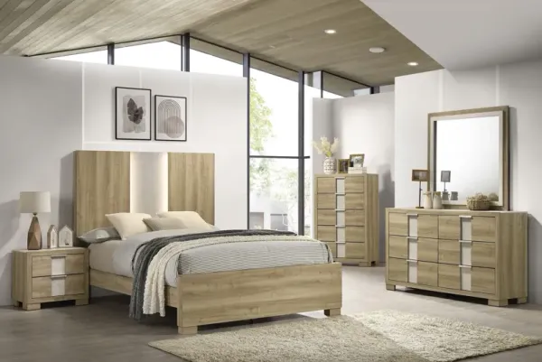 Zeller Natural 3-Piece Queen Bedroom Set