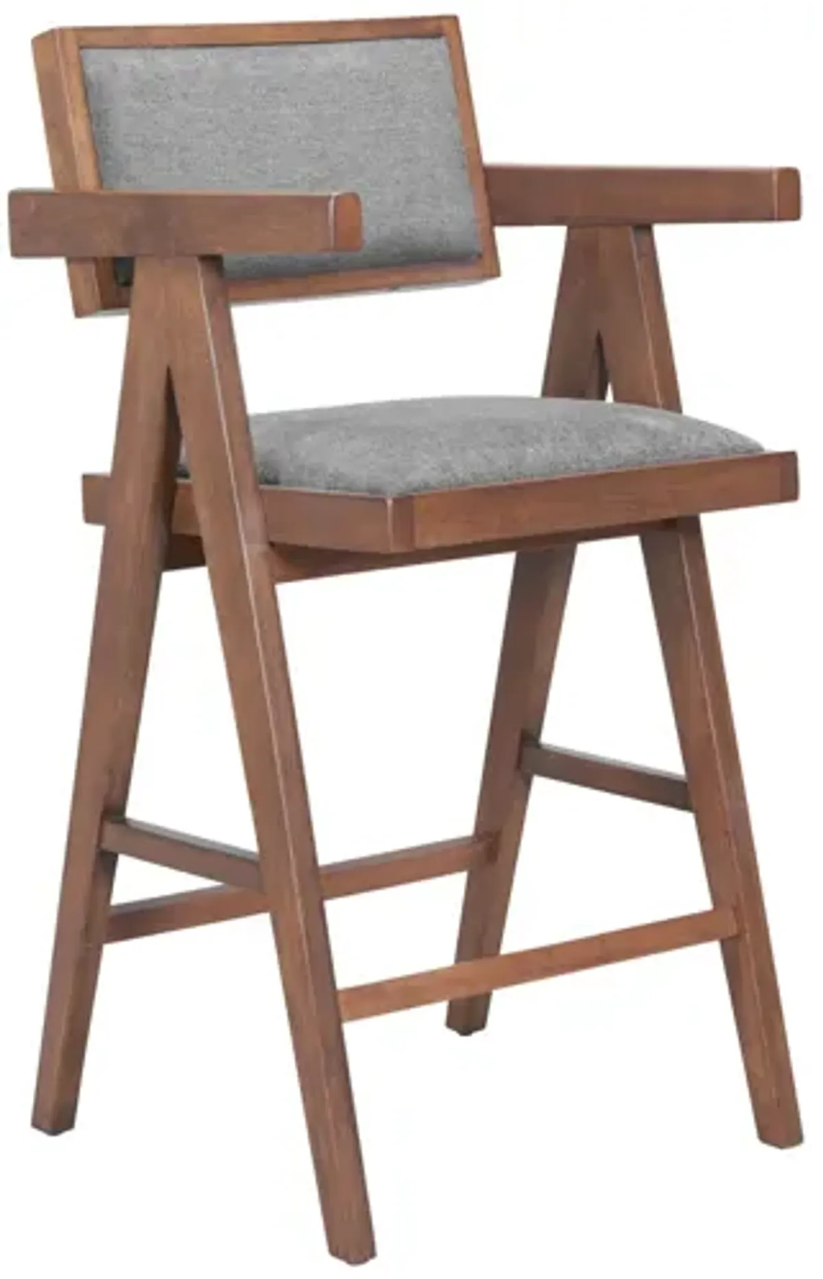 Delhi Counter Stool (Set of 2) Gray & Walnut