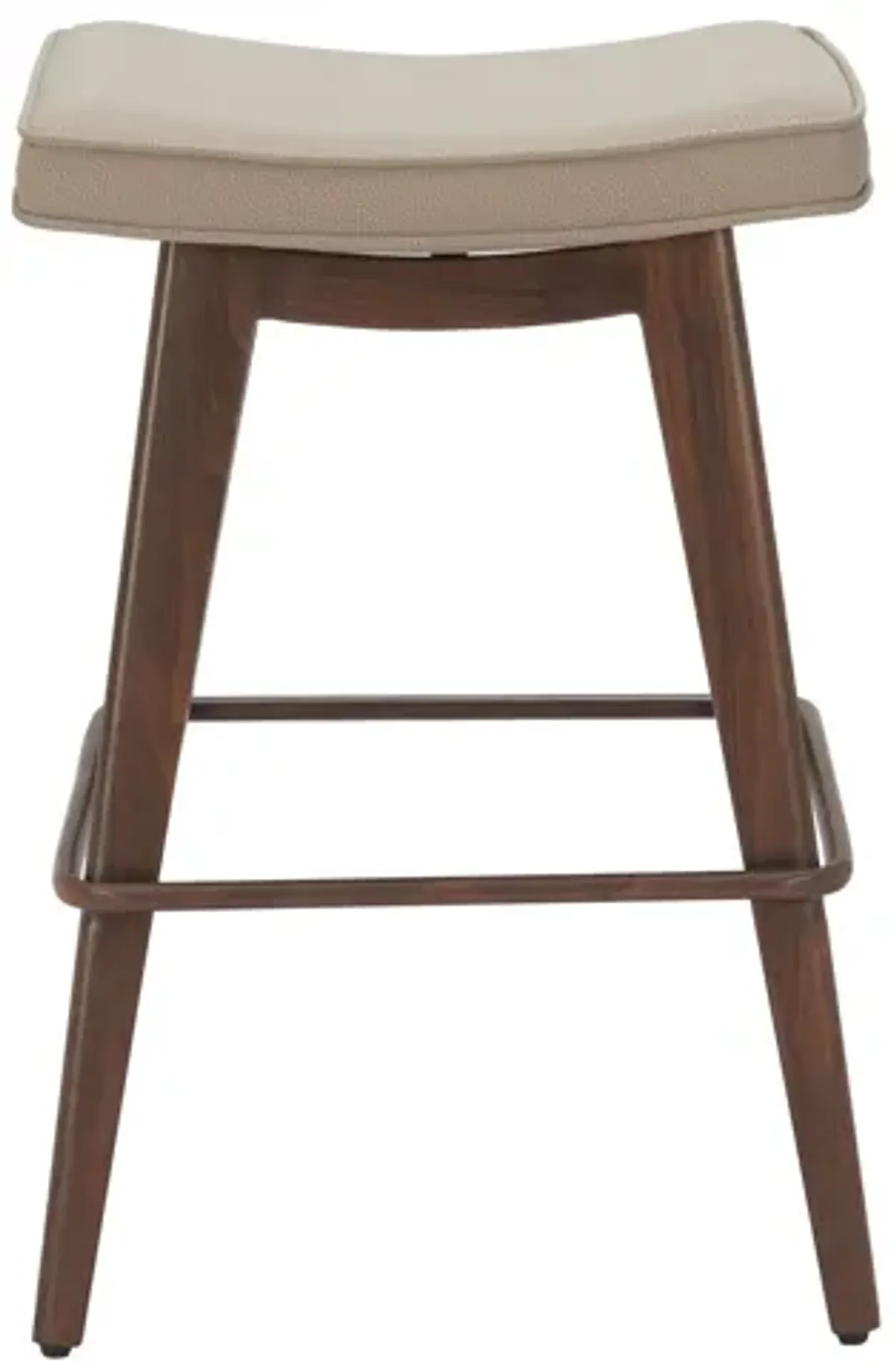 Divat Counter Stool (Set of 2) Beige & Walnut