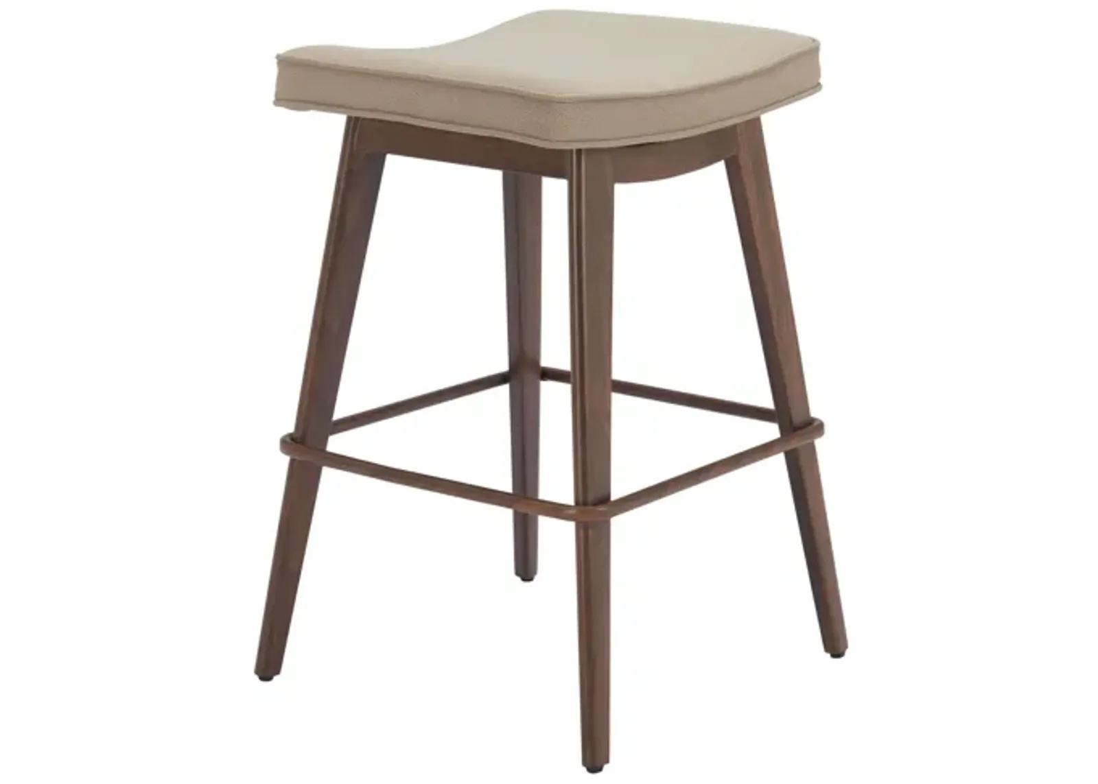 Divat Counter Stool (Set of 2) Beige & Walnut