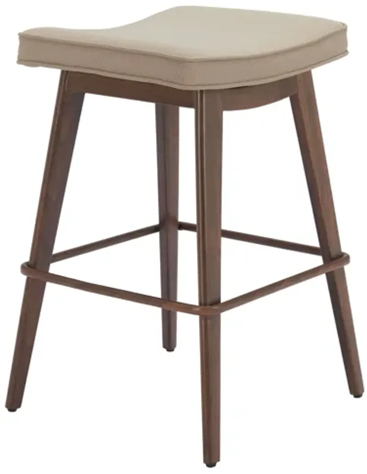 Divat Counter Stool (Set of 2) Beige & Walnut