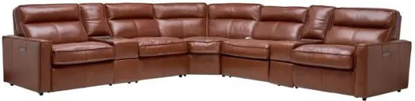 Berlin 7-Piece Dual Power Reclining Leather Sectional