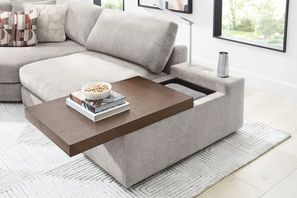 ModularThree Grey Wood Top Media Console