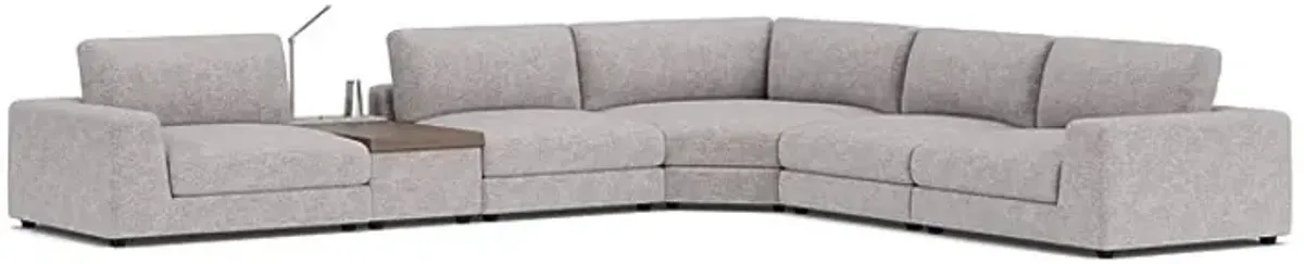 ModularThree Grey 6-Piece Sectional with Media Console