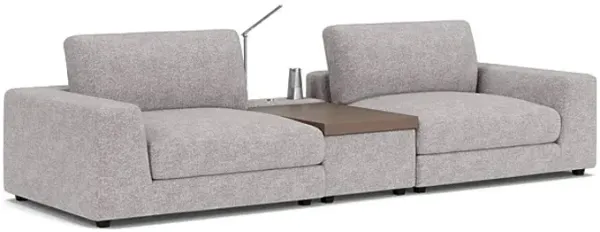 ModularThree Grey 3-Piece Console Loveseat