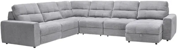 Phoenix 6-Piece Power Reclining Sectional with Right Arm Facing Chaise + 2 Armless Sliders