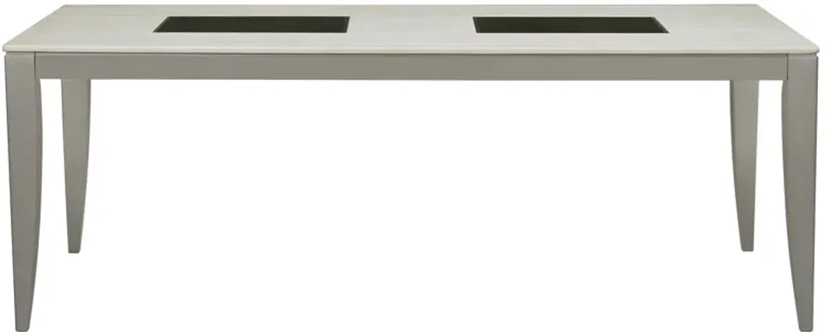 Halo Table + 4 Side Chairs + 2 Upholstered Chairs
