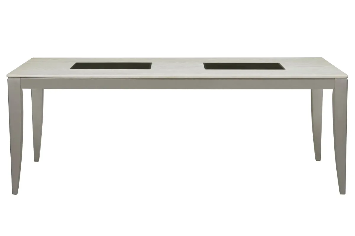 Halo Table + 4 Upholstered Chairs