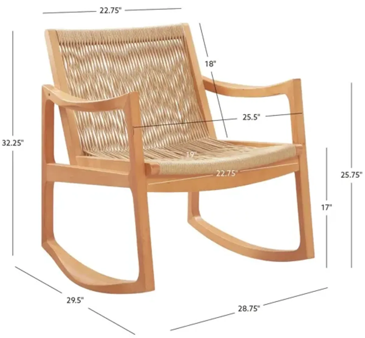 Rowan Natural Woven Rocking Chair