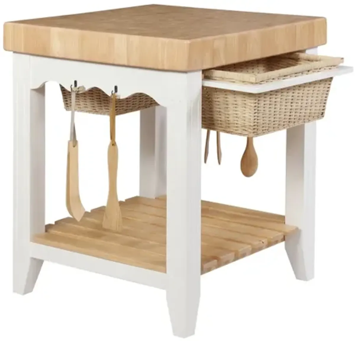 Kolton White Kitchen Island