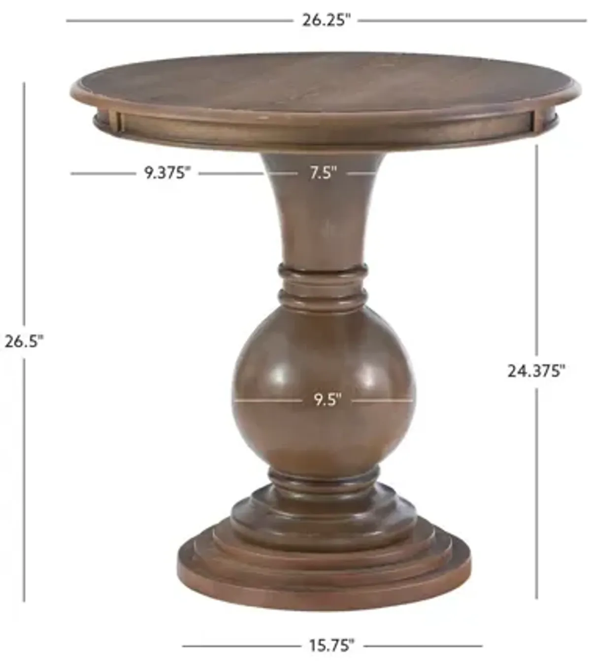 Amelia Natural Accent Table Round