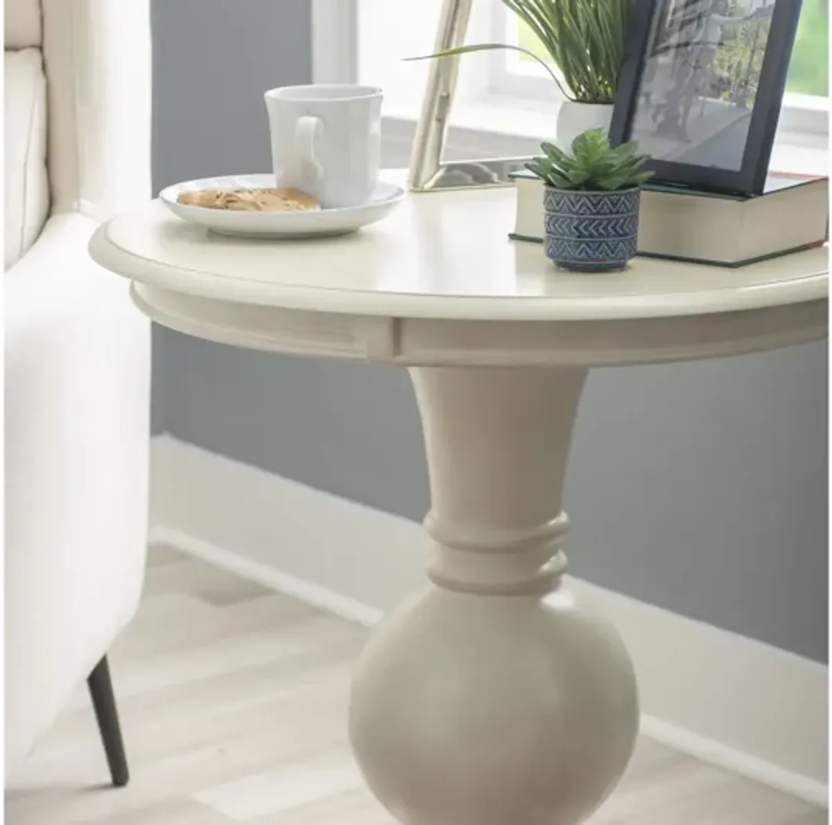 Amelia Cream Accent Table Round