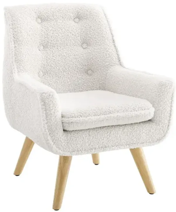 Kids Trellis Natural Sherpa Chair