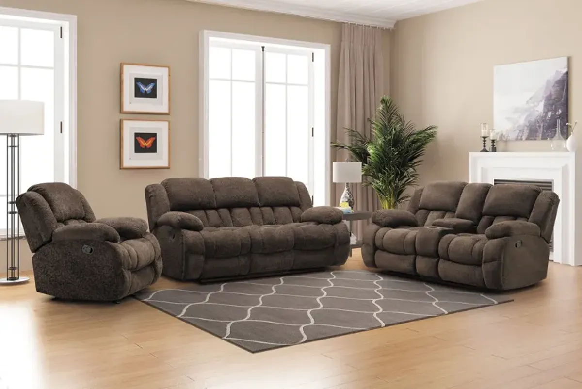 Grant Reclining Sofa + Reclining Console Loveseat