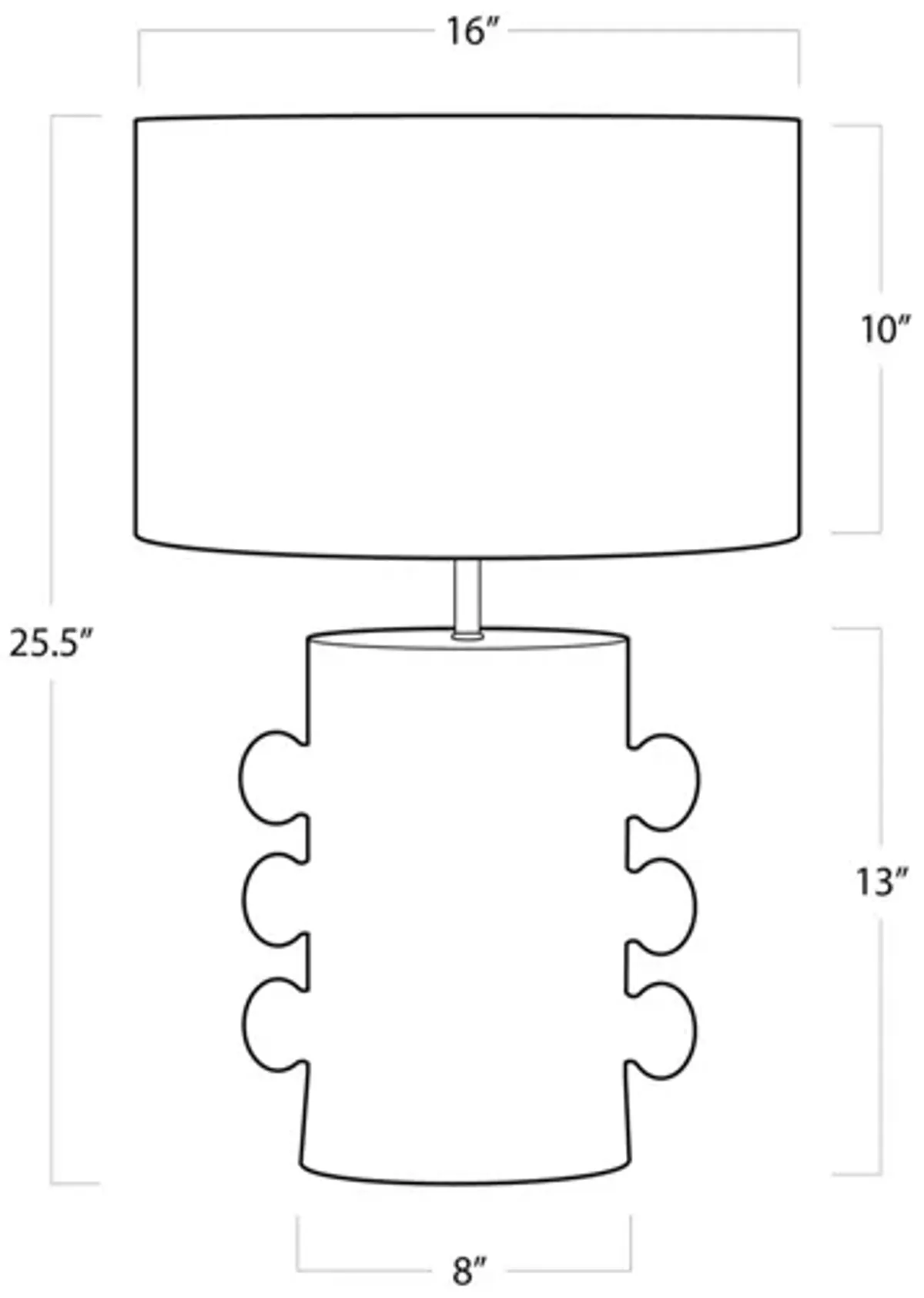 Maya Metal Table Lamp