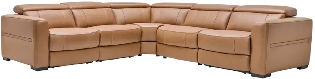 Ford 5-Piece Leather Dual Power Reclining Sectional