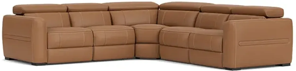 Ford 5-Piece Leather Dual Power Reclining Sectional