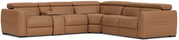 Ford 6-Piece Leather Dual Power Reclining Sectional