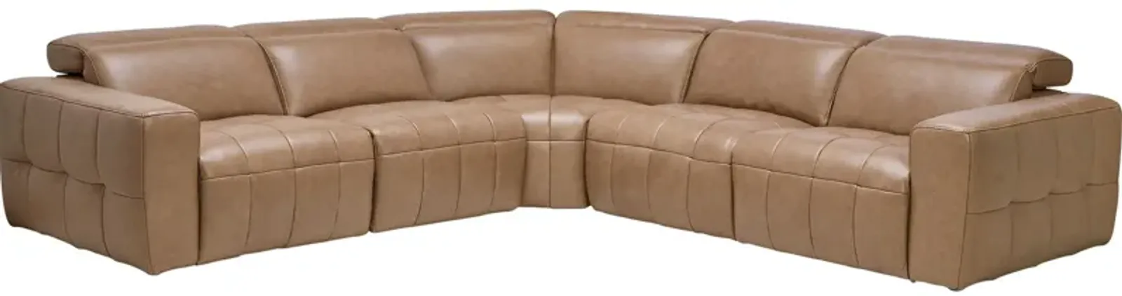 Owen 5-Piece Leather Dual Power Reclining Sectional