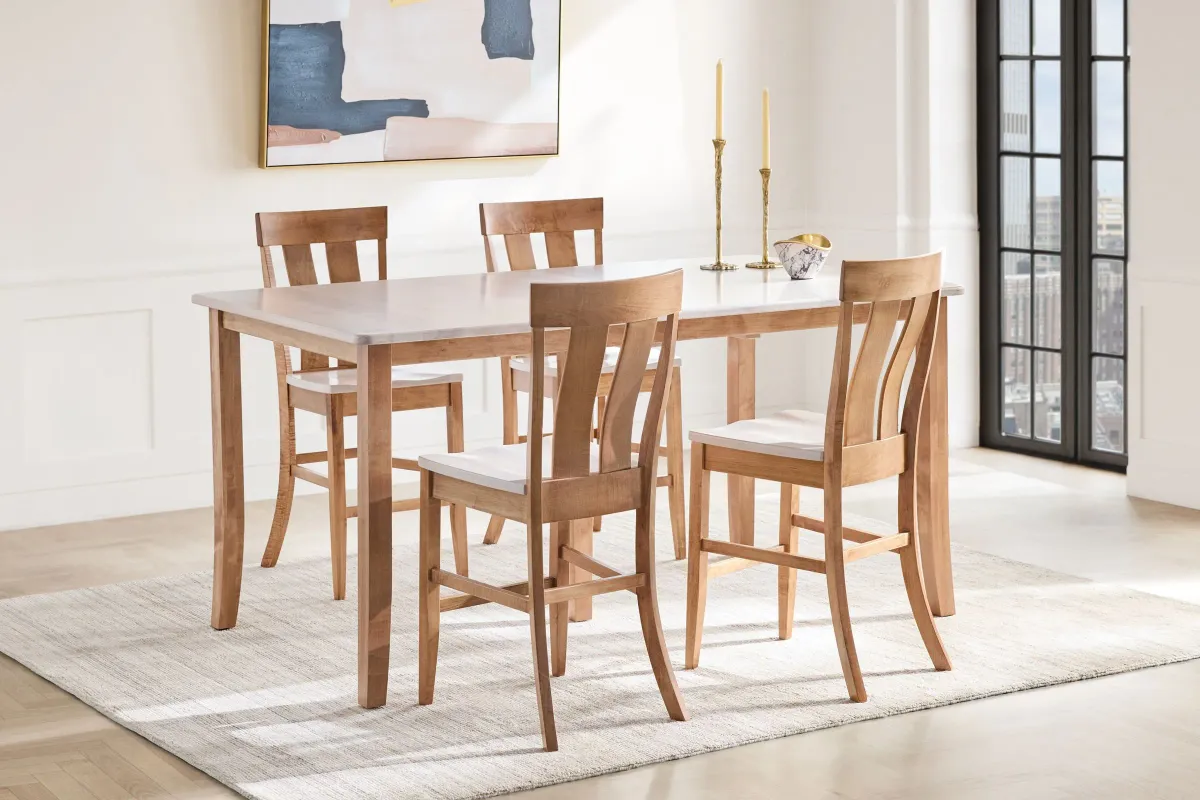 Harvest Quartz Extendable Counter Table + 4 Counter Stools by Daniel's Amish