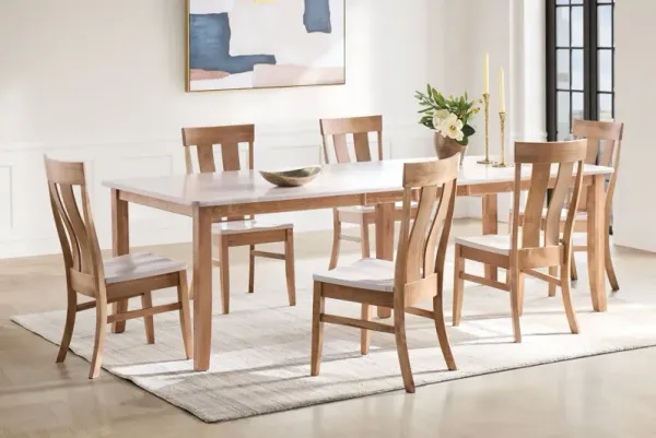 Harvest Quartz Extendable Dining Table + 6 Chairs by Daniel's Amish