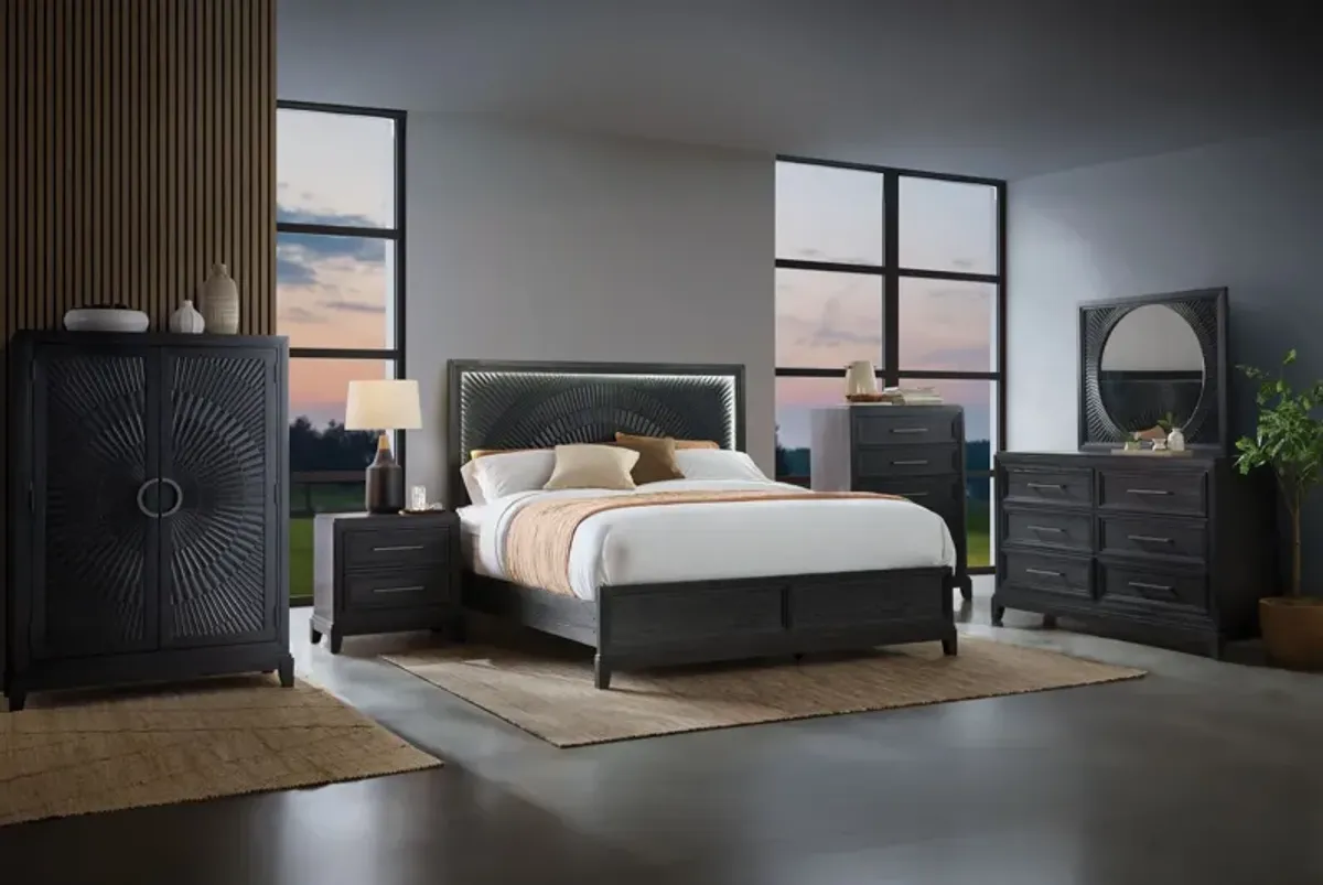 Meredith Black 5-Piece King Bedroom Set